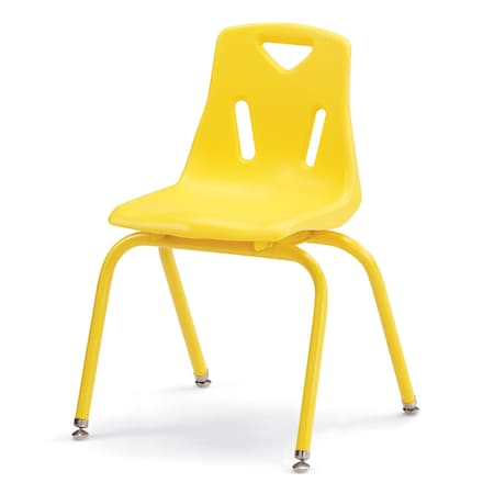 Jonti-Craft Berries Stacking Chairs with Powder-Coated Legs, 16 in. Ht, Set of 6, Yellow 8126JC6007